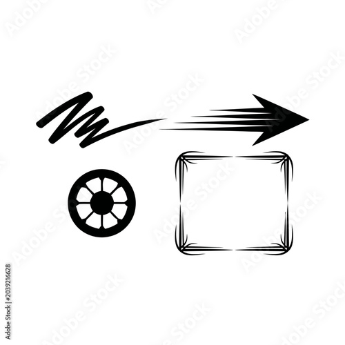 
BLACK ABSTRACT LINE VECTOR LOGO