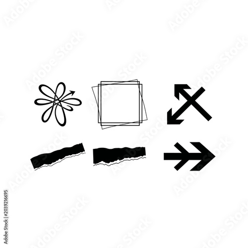 
BLACK ABSTRACT LINE VECTOR LOGO