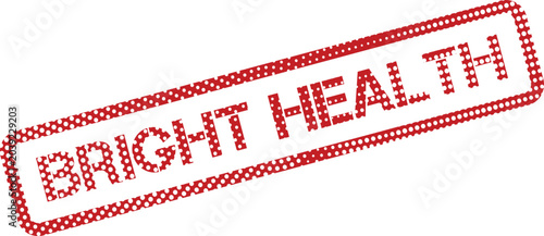 Tableau sur toile Impactful bright red stamp highlighting the crucial importance of health and wel