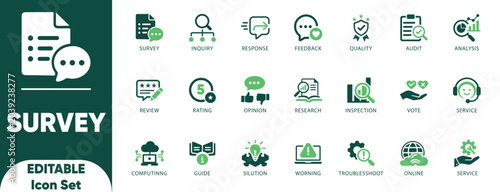 Obraz na płótnie Survey icon set