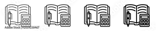 Schilderij op canvas Accounting Icon Set Different Style Collection