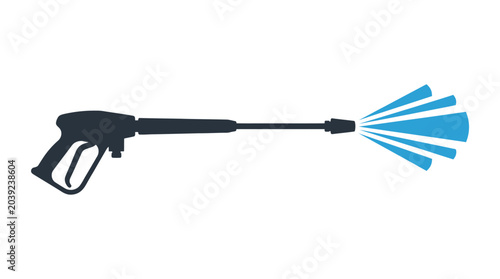Bild auf Leinwand Pressure Washer Spray Gun Vector Icon