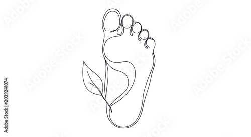 Canvastavla Foot with leafy green vine wrapped.