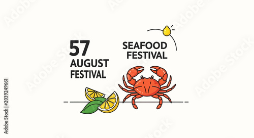 Foto Crab seafood festival illustration graphic.