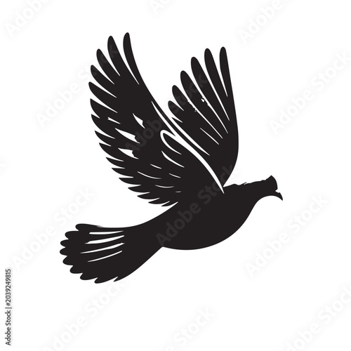 Foto Black peace Silhouette Vector, High Quality Illustration on White Background