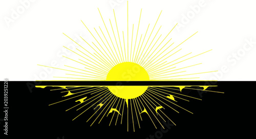Photography Sun Rays Shining Brightly Outward.