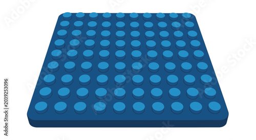 Tableau sur toile Blue tactile mat with bumps.