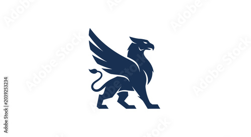 Bild auf Leinwand Winged Lion Mythical Creature Symbol.