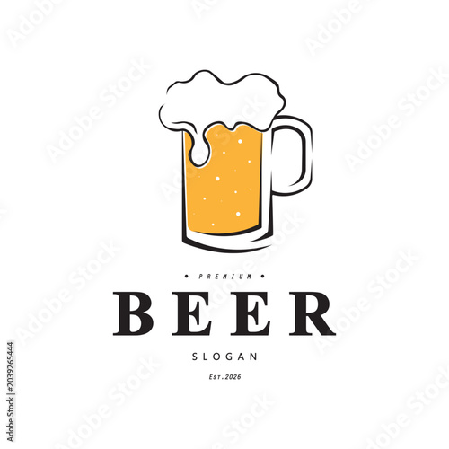 beer and brewery company logo vector
