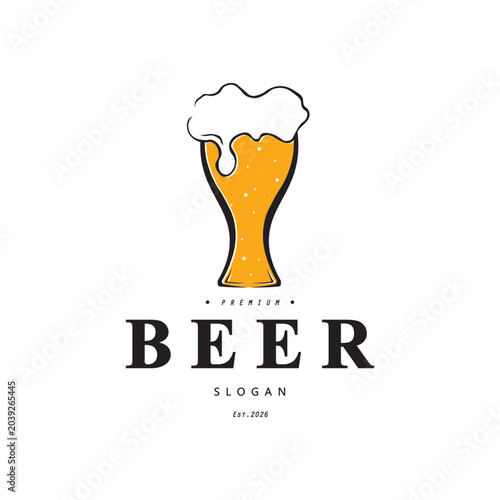 beer and brewery company logo vector