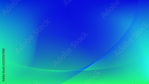 blue green gradient mesh abstract background with wavy lines
