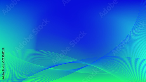 blue green gradient mesh abstract background with wavy lines