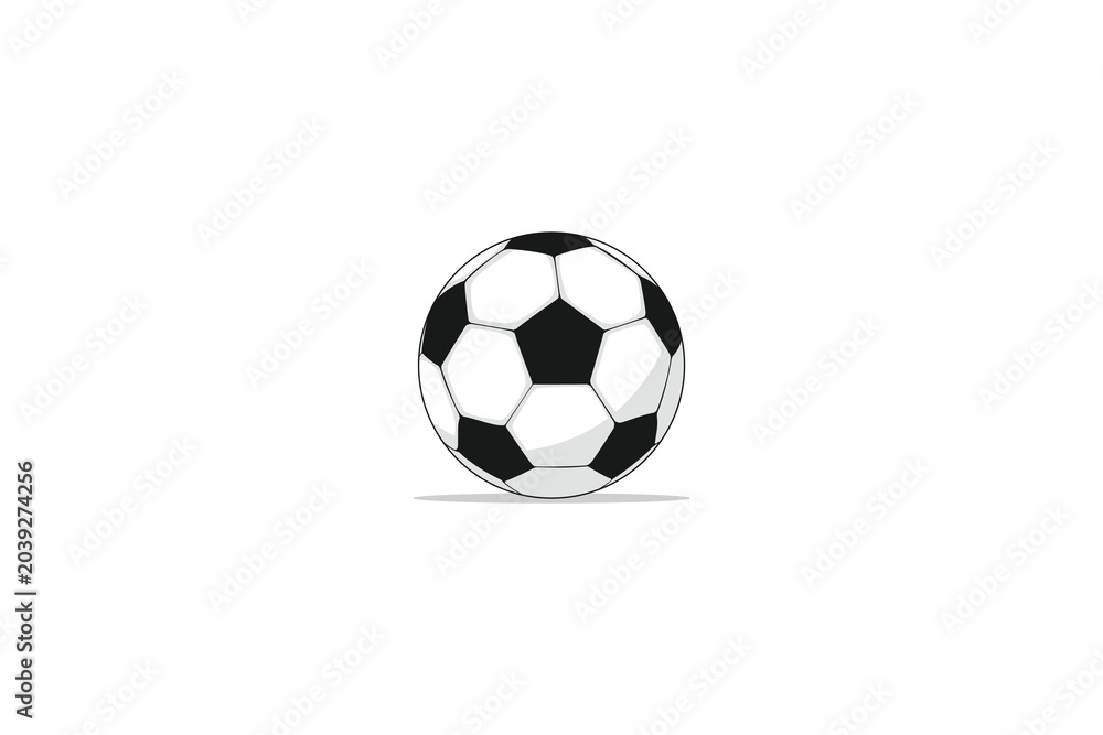 Fototapeta premium Ball icon or symbol, football tournament or championship background, world football trends 2026, on a white background.