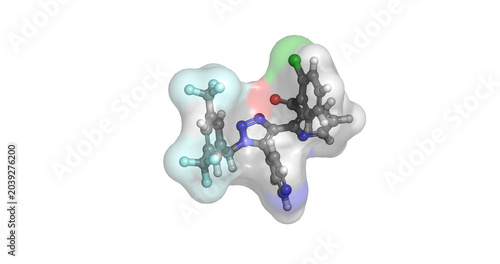 Photos Tradipitant, neurology drug / selective neurokinin-1 receptor antagonist for mot