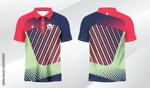 professional polo colorful t-shirt sport jersey design mockup