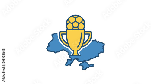 Golden Trophy Cup Award Symbol.