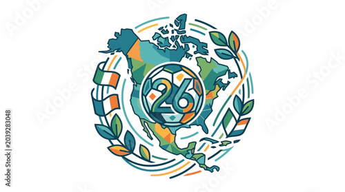Peace sign surrounded by leaves and flowers.