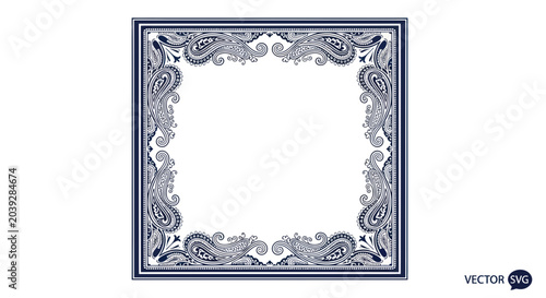 Cuadro en lienzo Decorative Square Frame Border Design.
