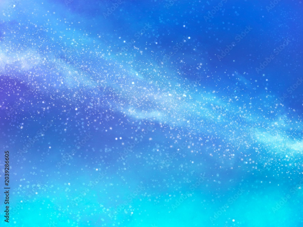 Obraz premium 綺麗な天の川の背景イラスト