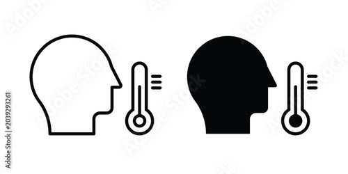 Принти на полотні Fever icon vector. Simple flat symbol. editable strokes