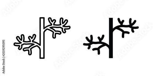 Foto Human artery icon vector. Simple flat symbol. editable strokes