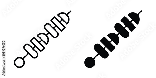 Photography Kebab icon vector. Simple flat symbol. editable strokes