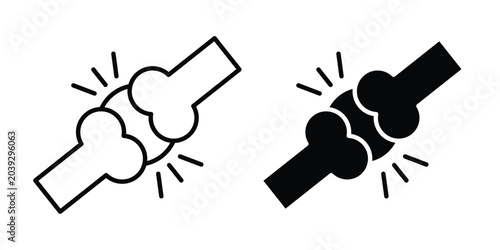 Foto Knee Joint icon vector. Simple flat symbol. editable strokes