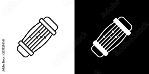 Photos black and white illustration of zither icon