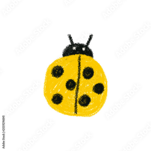 red lady bug Children drawing
