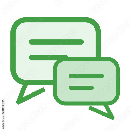 Social Media Chat Bubble Flat Vector Icon