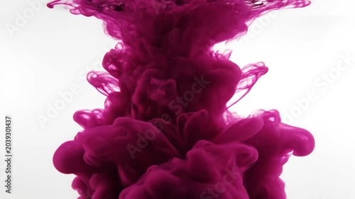 red paint splatter on white background