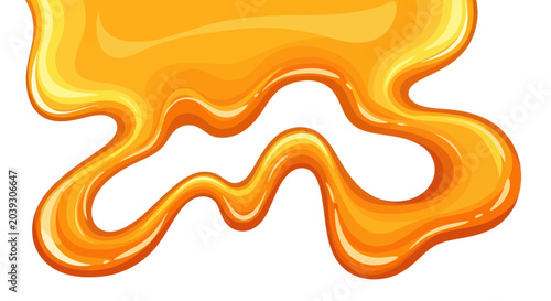 Golden Liquid Flow Substance Closeup.
