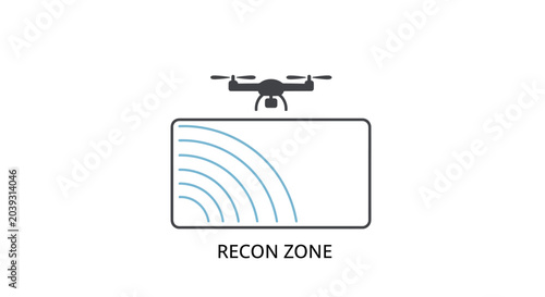 Tableau sur toile Drone Reconnaissance Surveillance Aerial Vehicle.