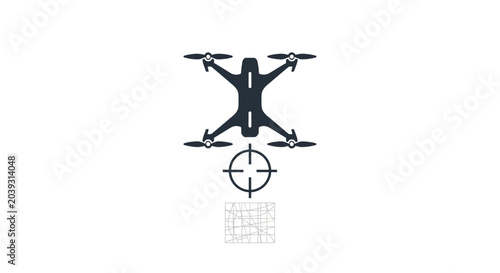 Bild auf Leinwand Drone with propellers and camera.