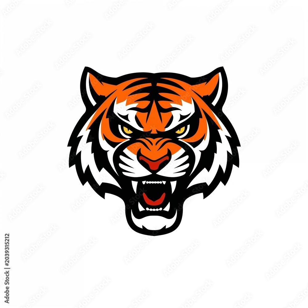 Obraz premium tiger head vector illustration