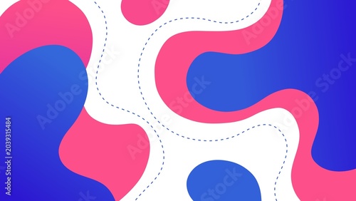 Minimal Pink Blue Abstract Shapes Background