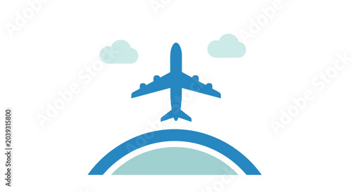 Tableau sur toile Airplane Taking Off in the Sky.