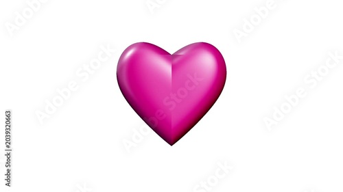 Pulsing heart love reaction animation