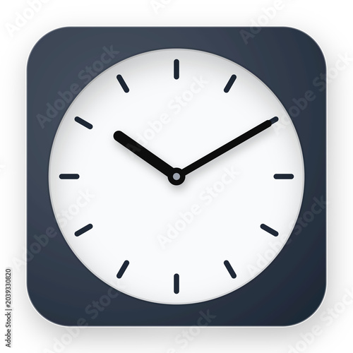 Minimalist Clock Icon: Time Management and Concepts