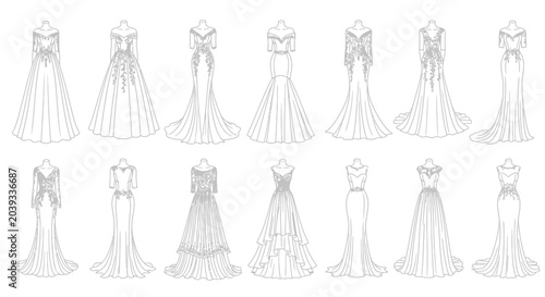 Foto Collection of Various Wedding Dresses.