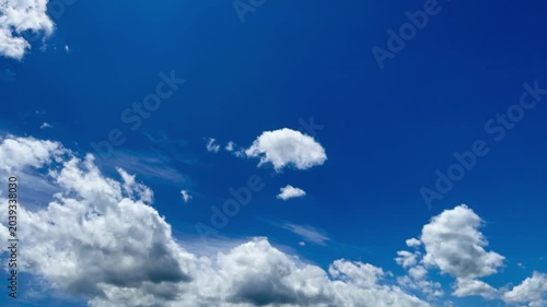 青空と斜めの雲　タイムラプス