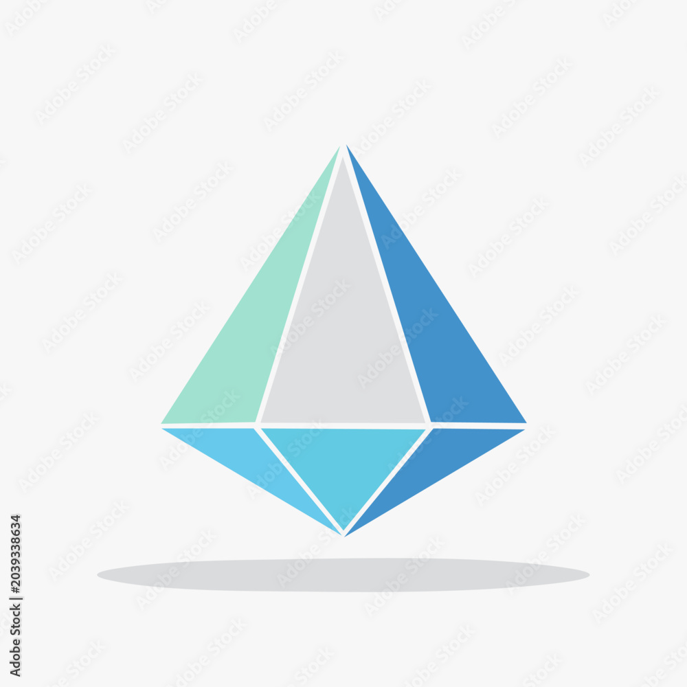 Fototapeta premium Geometric Diamond Illustration - A Modern and Minimalist Design.