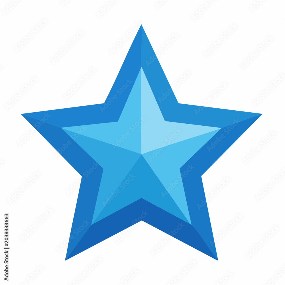 Obraz premium Blue Star Icon
