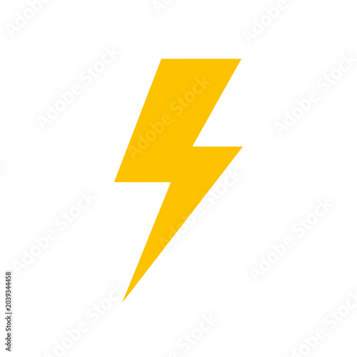 Quadro em tela Yellow Lightning Bolt Icon