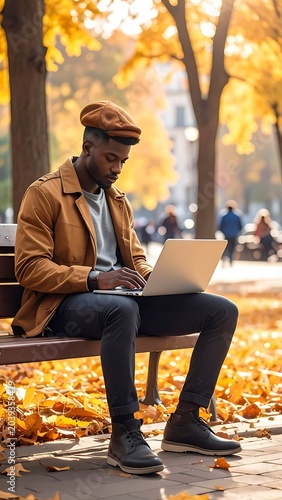 Man works outdoors
