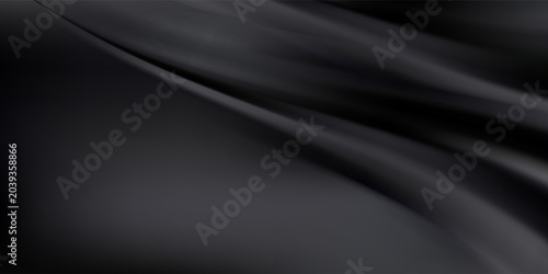 Foto Elegant black velvet texture background with soft draped cloth effect