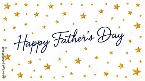 Konstfotografi Father's Day, Happy Father's Day, Gold Stars, Celebration Background, Greeting C