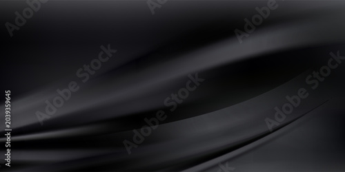 Konstfotografi Luxury black satin background with premium wavy silk texture