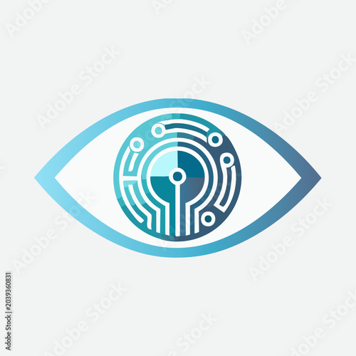 Digital Eye Technology Concept Futuristic Vision.