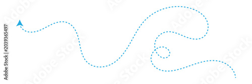 Bild auf Leinwand Vector hand drawn dashed arrow editable stroke